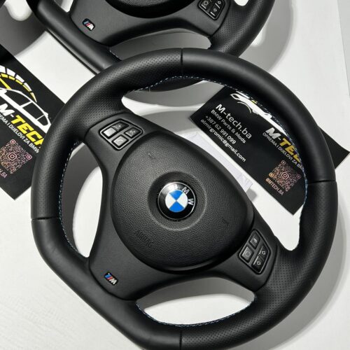 Custom Flat Bottom M Sport Steering Wheel for BMW E90 E91 E92 E93 E81 E82 E87 E88