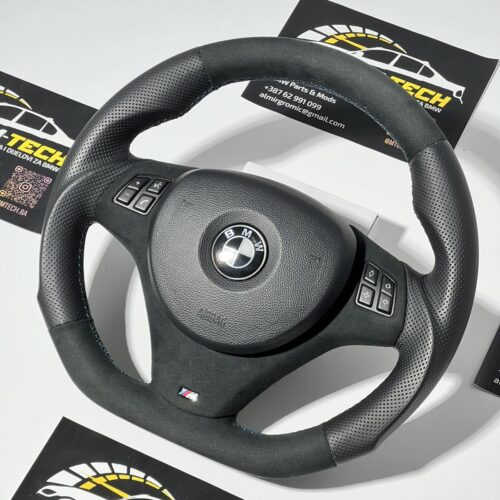 Full Custom M Sport Steering Weel Alcantara Leather for BMW E90 E91 E92 E93 E81 E82 E87 E88